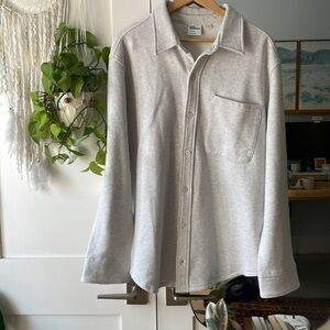 TNA Aritzia cozy fleece boyfriend shirt - oversize L